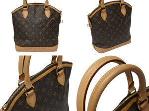 LOUIS VUITTON ルイヴィトン ハンドバッグ ロックイット M40102 モノグラムキャンバス レザー ブラウン ゴールド金具 美品 中古 4b004990