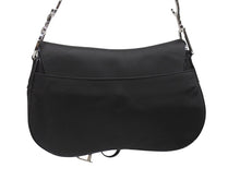 画像をギャラリービューアに読み込む, Christian Dior クリスチャンディオール サドルバッグ ワンショルダーバッグ RU 0072 ブラック ガリアーノ期 美品 中古 4b004993