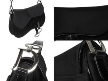 画像をギャラリービューアに読み込む, Christian Dior クリスチャンディオール サドルバッグ ワンショルダーバッグ RU 0072 ブラック ガリアーノ期 美品 中古 4b004993