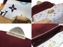 画像をギャラリービューアに読み込む, LOUIS VUITTON ルイヴィトン ビバリーMM ワンショルダーバッグ M40203 モノグラム マルチカラー ホワイト 村上隆 ゴールド金具 美品 中古 4b004996