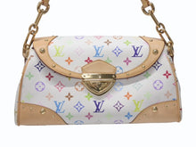 画像をギャラリービューアに読み込む, LOUIS VUITTON ルイヴィトン ビバリーMM ワンショルダーバッグ M40203 モノグラム マルチカラー ホワイト 村上隆 ゴールド金具 美品 中古 4b004996
