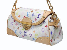 画像をギャラリービューアに読み込む, LOUIS VUITTON ルイヴィトン ビバリーMM ワンショルダーバッグ M40203 モノグラム マルチカラー ホワイト 村上隆 ゴールド金具 美品 中古 4b004996