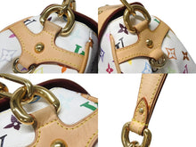 画像をギャラリービューアに読み込む, LOUIS VUITTON ルイヴィトン ビバリーMM ワンショルダーバッグ M40203 モノグラム マルチカラー ホワイト 村上隆 ゴールド金具 美品 中古 4b004996