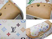 画像をギャラリービューアに読み込む, LOUIS VUITTON ルイヴィトン ビバリーMM ワンショルダーバッグ M40203 モノグラム マルチカラー ホワイト 村上隆 ゴールド金具 美品 中古 4b004996