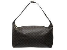 画像をギャラリービューアに読み込む, 極美品 CELINE セリーヌ ハンドバッグ ワンショルダーバッグ 2way マカダム柄 ヴィンテージ PVC レザー ブラック ブラウン 中古 4b004997