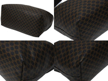 画像をギャラリービューアに読み込む, 極美品 CELINE セリーヌ ハンドバッグ ワンショルダーバッグ 2way マカダム柄 ヴィンテージ PVC レザー ブラック ブラウン 中古 4b004997