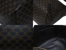 画像をギャラリービューアに読み込む, 極美品 CELINE セリーヌ ハンドバッグ ワンショルダーバッグ 2way マカダム柄 ヴィンテージ PVC レザー ブラック ブラウン 中古 4b004997