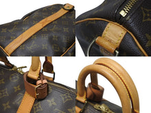 画像をギャラリービューアに読み込む, LOUIS VUITTON ルイヴィトン キーポル バンドリエール45 ボストンバッグ M41418 モノグラム ブラウン ゴールド金具 美品 中古 4b004999