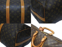 画像をギャラリービューアに読み込む, LOUIS VUITTON ルイヴィトン キーポル バンドリエール45 ボストンバッグ M41418 モノグラム ブラウン ゴールド金具 美品 中古 4b004999
