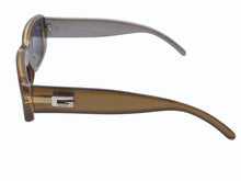 画像をギャラリービューアに読み込む, GUCCI グッチ サングラス メガネ 2409 イタリア製 プラスチック メタル カーキ シルバー金具 サイズ49◻︎19 135 美品 中古 4b005001