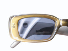 画像をギャラリービューアに読み込む, GUCCI グッチ サングラス メガネ 2409 イタリア製 プラスチック メタル カーキ シルバー金具 サイズ49◻︎19 135 美品 中古 4b005001