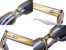 画像をギャラリービューアに読み込む, GUCCI グッチ サングラス メガネ 2409 イタリア製 プラスチック メタル カーキ シルバー金具 サイズ49◻︎19 135 美品 中古 4b005001