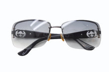 画像をギャラリービューアに読み込む, 極美品 GUCCI グッチ リムレス サングラス メガネ イタリア製 プラスチック メタル ブラック シルバー金具 サイズ62◻︎14 130 中古 4b005003