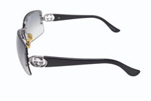 画像をギャラリービューアに読み込む, 極美品 GUCCI グッチ リムレス サングラス メガネ イタリア製 プラスチック メタル ブラック シルバー金具 サイズ62◻︎14 130 中古 4b005003