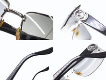 画像をギャラリービューアに読み込む, 極美品 GUCCI グッチ リムレス サングラス メガネ イタリア製 プラスチック メタル ブラック シルバー金具 サイズ62◻︎14 130 中古 4b005003