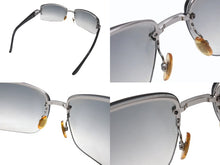 画像をギャラリービューアに読み込む, 極美品 GUCCI グッチ リムレス サングラス メガネ イタリア製 プラスチック メタル ブラック シルバー金具 サイズ62◻︎14 130 中古 4b005003