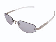画像をギャラリービューアに読み込む, PRADA プラダ サングラス メガネ SPR 93A イタリア製 プラスチック メタル クリア グレー シルバー金具 美品 中古 4b005004