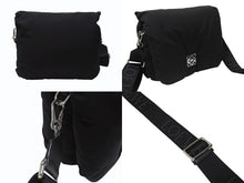 画像をギャラリービューアに読み込む, 新品未使用 LOEWE ロエベ ショルダーバッグ GOYA PUFFER アナグラム B896G22X01 ナイロン カーフ ブラック シルバー金具 中古 4b005007