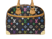 Load image into Gallery viewer, 極美品 LOUIS VUITTON ルイヴィトン トゥルーヴィル ハンドバッグ M92662 モノグラム マルチカラー ブラック 村上隆 中古 4b005009