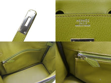 Load image into Gallery viewer, 極美品 HERMES エルメス BIRKIN バーキン 30 ハンドバッグ シェーブル アニスグリーン ◻︎I刻印 シルバー金具 内縫い 中古 4b005012
