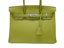Load image into Gallery viewer, 極美品 HERMES エルメス BIRKIN バーキン 30 ハンドバッグ シェーブル アニスグリーン ◻︎I刻印 シルバー金具 内縫い 中古 4b005012