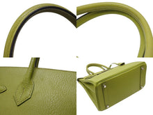 Load image into Gallery viewer, 極美品 HERMES エルメス BIRKIN バーキン 30 ハンドバッグ シェーブル アニスグリーン ◻︎I刻印 シルバー金具 内縫い 中古 4b005012