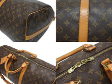 画像をギャラリービューアに読み込む, LOUIS VUITTON ルイヴィトン モノグラム キーポルバンドリエール50 ブラウン M41416 ボストンバッグ 美品 中古 4b005014