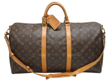 画像をギャラリービューアに読み込む, LOUIS VUITTON ルイヴィトン モノグラム キーポルバンドリエール50 ブラウン M41416 ボストンバッグ 美品 中古 4b005014