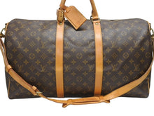 画像をギャラリービューアに読み込む, LOUIS VUITTON ルイヴィトン モノグラム キーポルバンドリエール50 ブラウン M41416 ボストンバッグ 美品 中古 4b005014