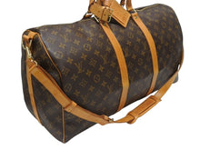 画像をギャラリービューアに読み込む, LOUIS VUITTON ルイヴィトン モノグラム キーポルバンドリエール50 ブラウン M41416 ボストンバッグ 美品 中古 4b005014