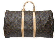 画像をギャラリービューアに読み込む, 極美品 LOUIS VUITTON ルイヴィトン キーポル バンドリエール55 ボストンバッグ M41414 モノグラム ブラウン 中古 4b005015