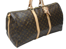 画像をギャラリービューアに読み込む, 極美品 LOUIS VUITTON ルイヴィトン キーポル バンドリエール55 ボストンバッグ M41414 モノグラム ブラウン 中古 4b005015