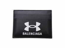 画像をギャラリービューアに読み込む, 新品未使用 BALENCIAGA × UNDER ARMOUR バレンシアガ アンダーアーマー 25 Spring Collection ロゴ カードケース ブラック カーフスキン 817719 2ABLN 1000 中古 4b005018