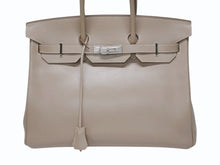 画像をギャラリービューアに読み込む, 極美品 HERMES エルメス BIRKIN バーキン 35 ハンドバッグ タデラクト アルジル ギロッシュ金具 ☐R刻印 中古 4b005020