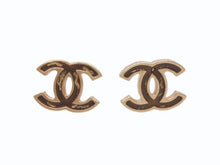 Load image into Gallery viewer, 極美品 CHANEL シャネル ピアス アクセサリー ココマーク 両耳 05A刻印 GP ゴールド ブラウン 5.3g 中古 4b005028