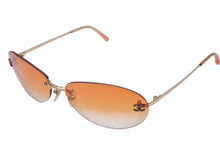 Load image into Gallery viewer, CHANEL シャネル ココマーク リムレス サングラス 4013 GP オレンジ ゴールド金具 サイズ59◻︎16 130 美品 中古 4b005035