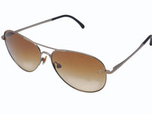 Load image into Gallery viewer, CHANEL シャネル ティアドロップ サングラス ココマーク 4189 イタリア製 メタル ブラウン シルバー金具 美品 中古 4b005037