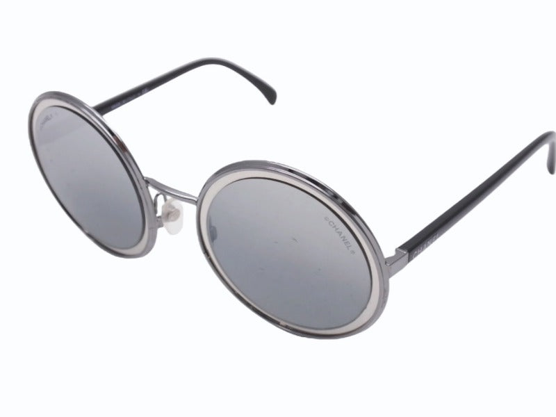 CHANEL シャネル サングラス レジン 4226 プラスチック メタル ブラック ブラックミラー金具 サイズ50◻︎26 140 美品 中古 4b005039