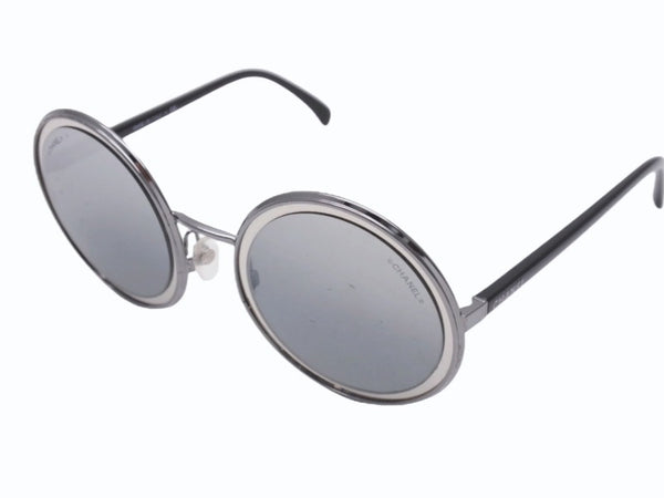 CHANEL シャネル サングラス レジン 4226 プラスチック メタル ブラック ブラックミラー金具 サイズ50◻︎26 140 美品 中古 4b005039