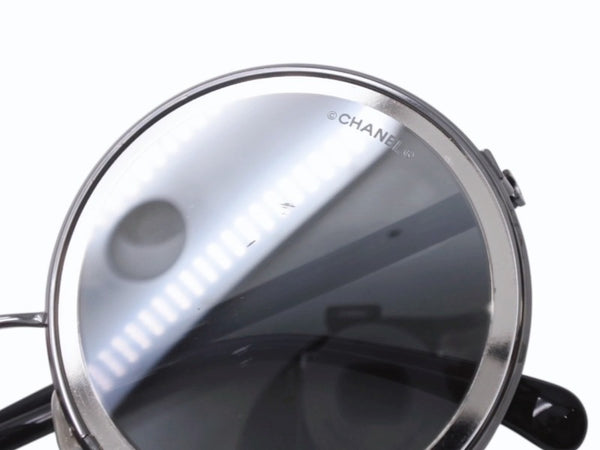 CHANEL シャネル サングラス レジン 4226 プラスチック メタル ブラック ブラックミラー金具 サイズ50◻︎26 140 美品 中古 4b005039