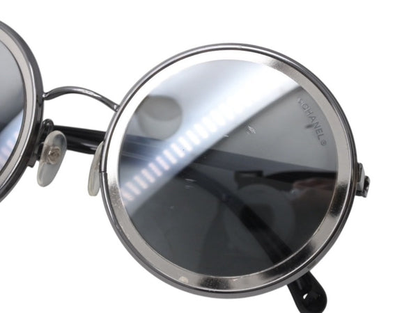 CHANEL シャネル サングラス レジン 4226 プラスチック メタル ブラック ブラックミラー金具 サイズ50◻︎26 140 美品 中古 4b005039