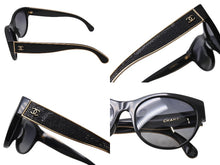 Load image into Gallery viewer, 極美品 CHANEL シャネル サングラス ココマーク BC8721049 プラスチック ガルーシャ ブラック ゴールド金具 中古 4b005041