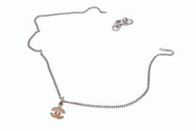 Load image into Gallery viewer, 極美品 CHANEL シャネル ネックレス アクセサリー ココマーク 04P刻印 15g ラインストーン メタル シルバー オレンジ 中古 4b005042