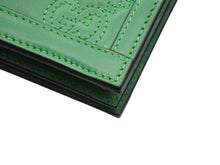 画像をギャラリービューアに読み込む, 新品未使用 GUCCI グッチ GGマトラッセ 二つ折り財布 723786 UM8IG 3219 GGマトラッセレザー グリーン ゴールド金具 中古 4b005047