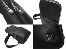 画像をギャラリービューアに読み込む, LOUIS VUITTON ルイヴィトン タイガ アヴェニュー スリングバッグ ボディバッグ M30443 ブラック シルバー金具 美品 中古 4b005050