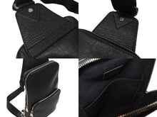 画像をギャラリービューアに読み込む, LOUIS VUITTON ルイヴィトン タイガ アヴェニュー スリングバッグ ボディバッグ M30443 ブラック シルバー金具 美品 中古 4b005050