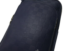 画像をギャラリービューアに読み込む, LOUIS VUITTON ルイヴィトン ダミエアンフィニ アヴェニュー スリングバッグ ボディバッグ N40439 ネイビー シルバー金具 美品 中古 4b005051