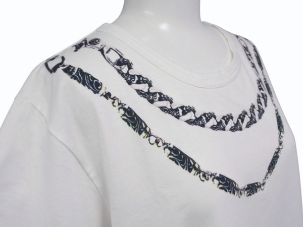 極美品 COMME des GARCONS コムデギャルソン × CHROME HEARTS クロムハーツ 半袖Tシャツ OT-T025 サイズL 2007年 クリスマス限定 中古 4b005053