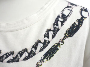 極美品 COMME des GARCONS コムデギャルソン × CHROME HEARTS クロムハーツ 半袖Tシャツ OT-T025 サイズL 2007年 クリスマス限定 中古 4b005053