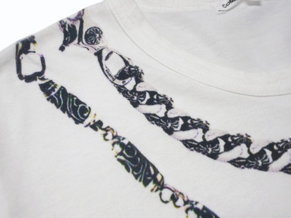 極美品 COMME des GARCONS コムデギャルソン × CHROME HEARTS クロムハーツ 半袖Tシャツ OT-T025 サイズL 2007年 クリスマス限定 中古 4b005053